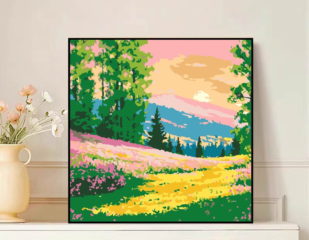 Scenic Mountain Landscape Canvas Art Kalsten