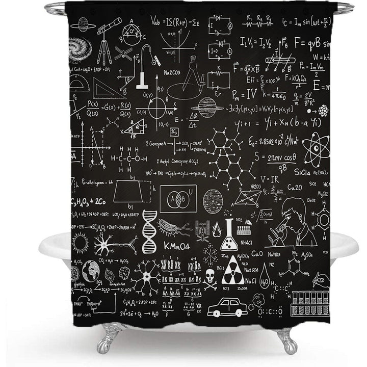 Shower Curtain with Scientific Equation Design Kalsten