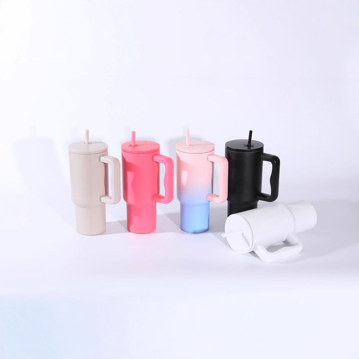 Ladies insulated mug with handle and straw Kalsten