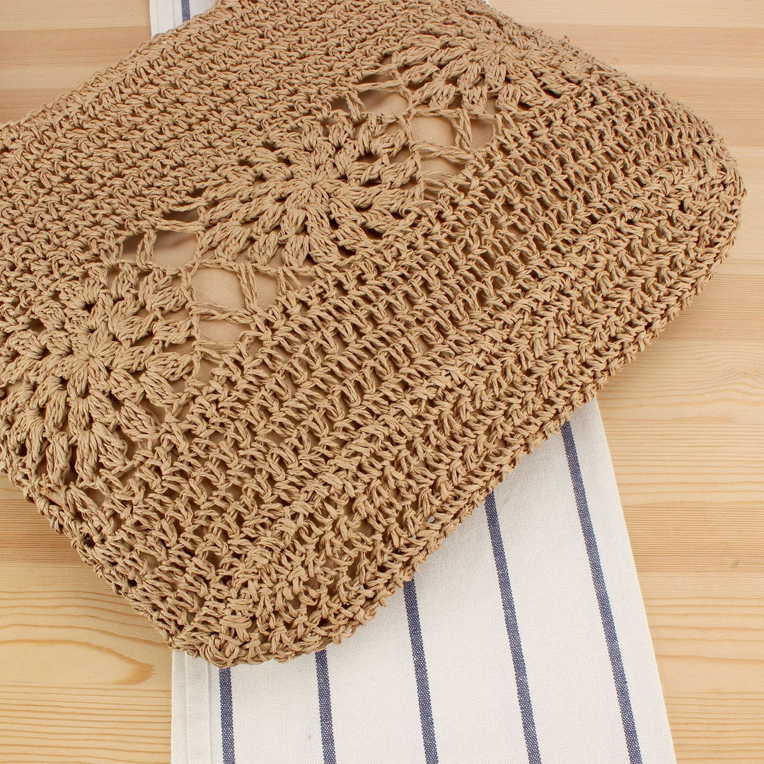 Hand-knotted tote bag made of natural bast Kalsten