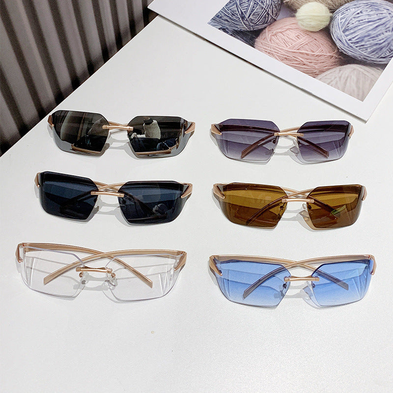 Women's fashion square sunglasses with embellished metal frame Kalsten