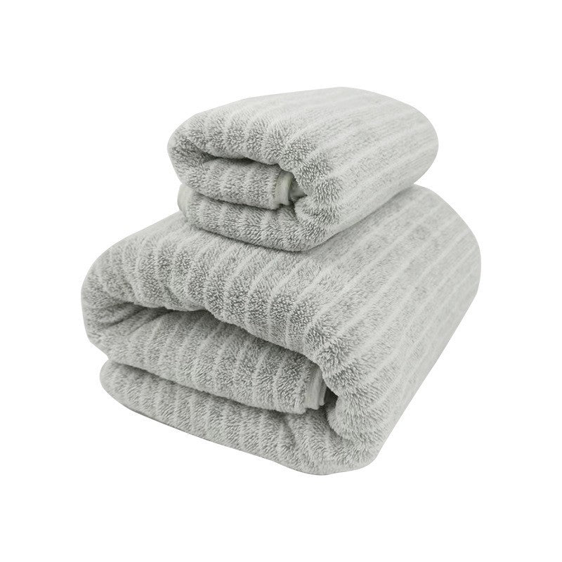 Terry Towel Set With Luxurious Striped Pattern Kalsten