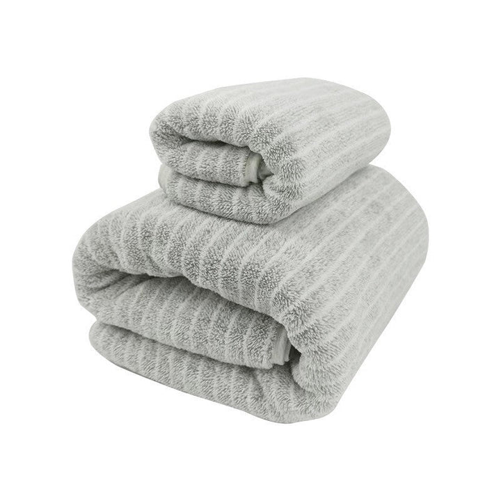 Terry Towel Set With Luxurious Striped Pattern Kalsten