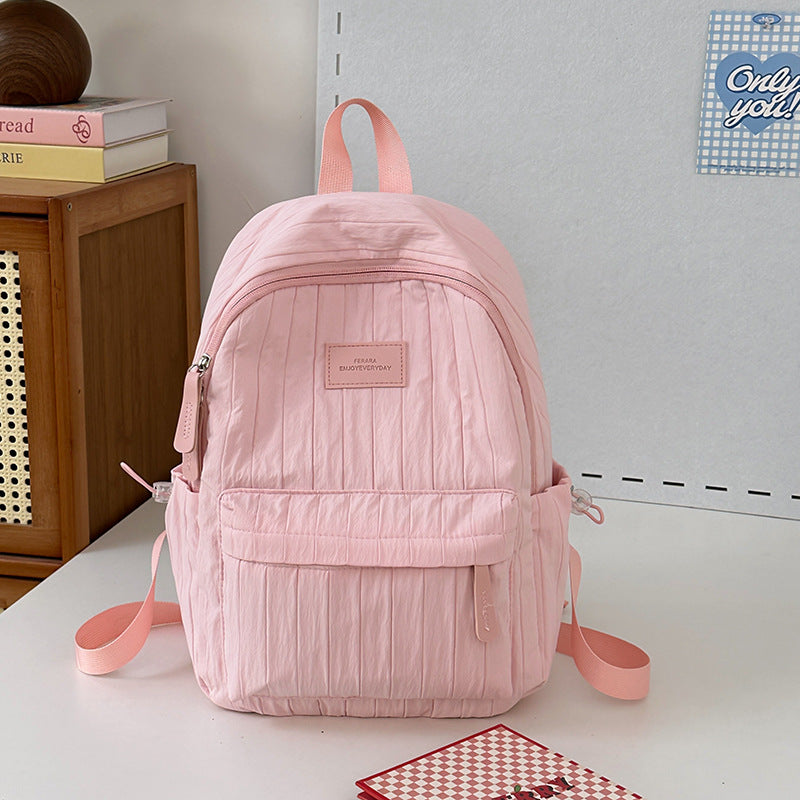 Lightweight Quilted School Backpack