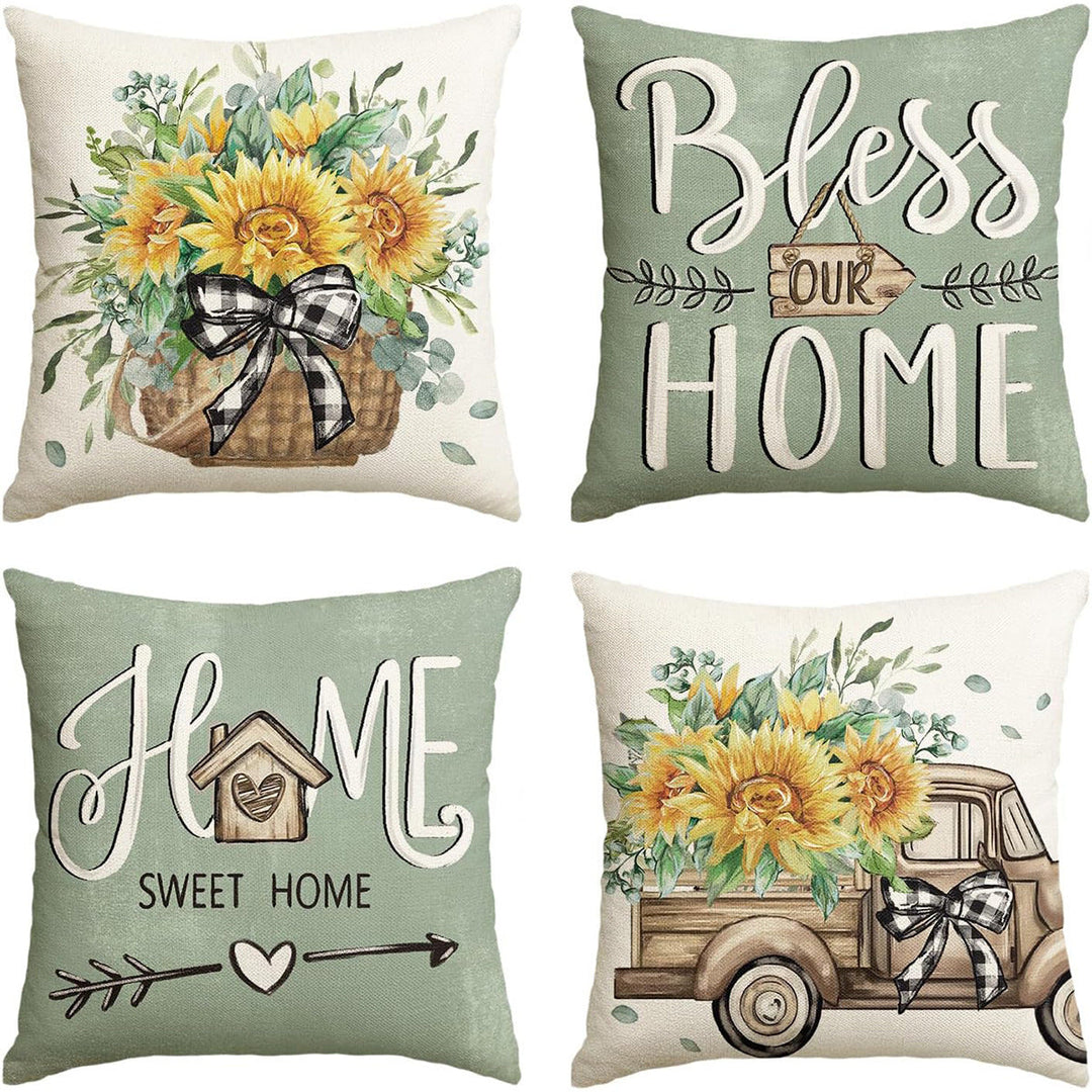 Women’s pillowcases with cheerful sunflower design Kalsten