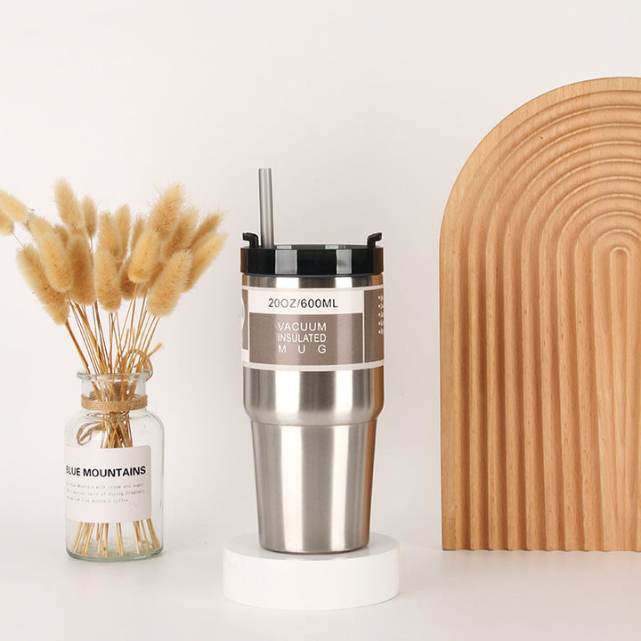 Unisex Insulated Drinking Cup with Integrated Straw Kalsten