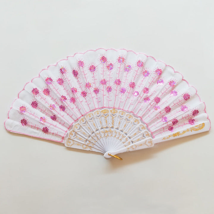 Ladies handcrafted fan with exquisite embroidery Kalsten