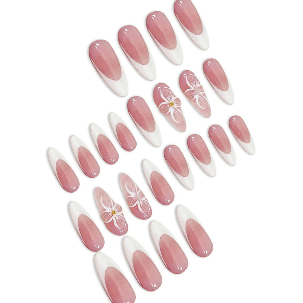 Elegant Artistic Press-On Nail Set Acalora
