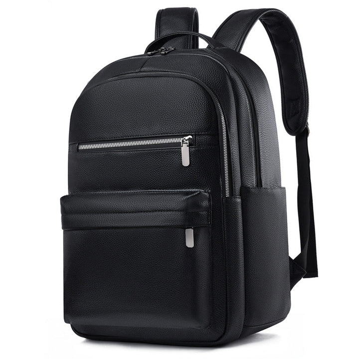 Sleek Textured Leather Backpack Kalsten