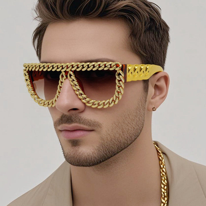 Women's sunglasses with eye-catching chain frame Kalsten