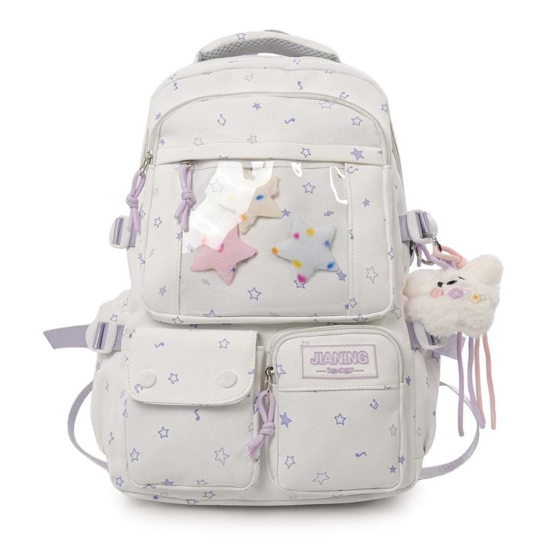 Starry-Themed Multi-Pocket Backpack Kalsten
