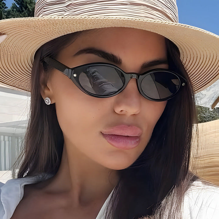 Women's Cat-Eye Sunglasses with Elegant Carry Bag Design Kalsten