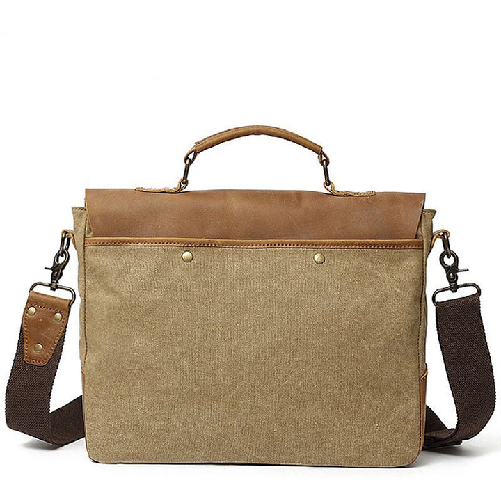 Robust Briefcase Made of Durable Canvas and Leather Kalsten