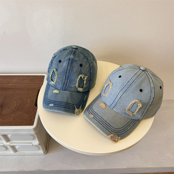 Men's Distressed Denim Baseball Cap Kalsten 1783921899