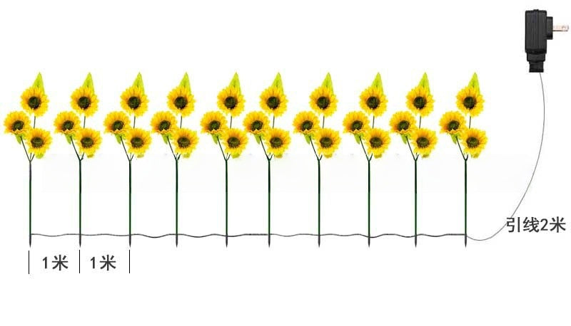 Solar-Powered Outdoor Garden Stake Lights With Realistic Sunflower Blooms And Waterproof Solar Controller Kalsten