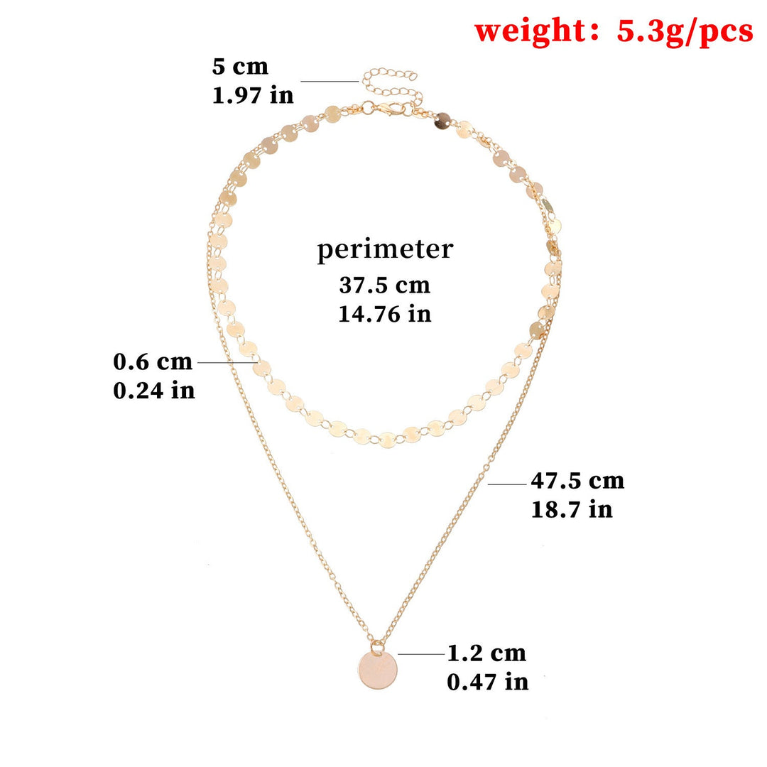 Layered Disc Chain Necklace Kalsten