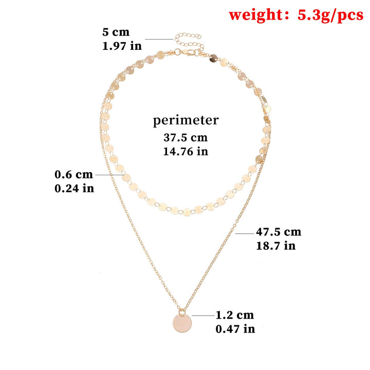 Layered Disc Chain Necklace Kalsten