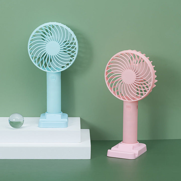 Unisex battery-operated portable fan with USB charging port and foldable stand Kalsten