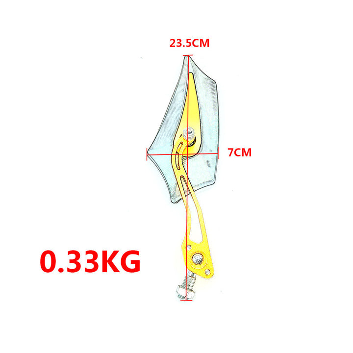 Sporty motorcycle rearview mirrors with rounded edges and adjustable viewing angle Kalsten