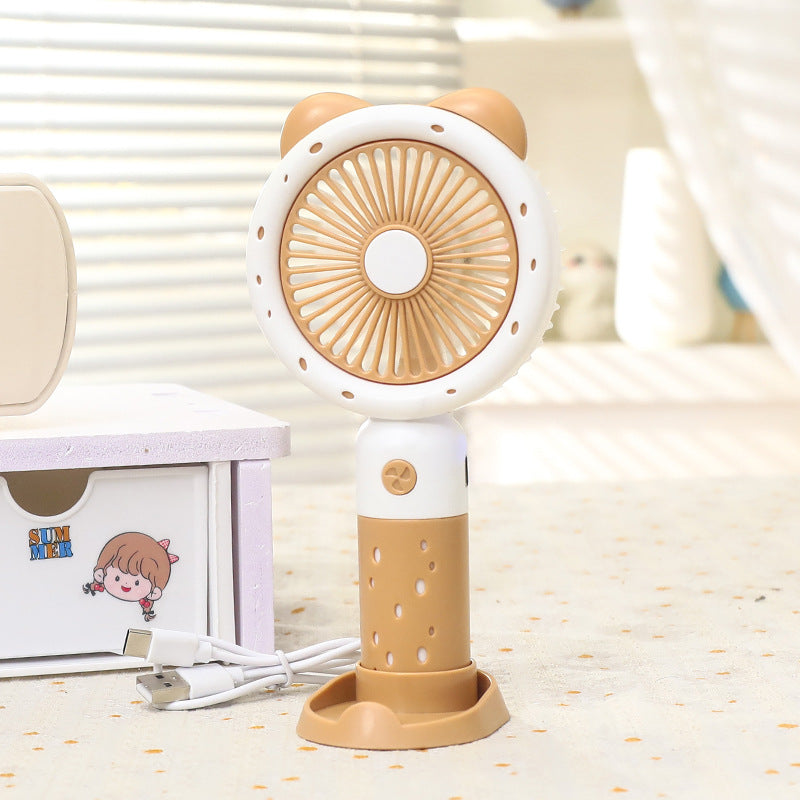 Ladies Portable Hand Fan with Cute Animal Design Kalsten