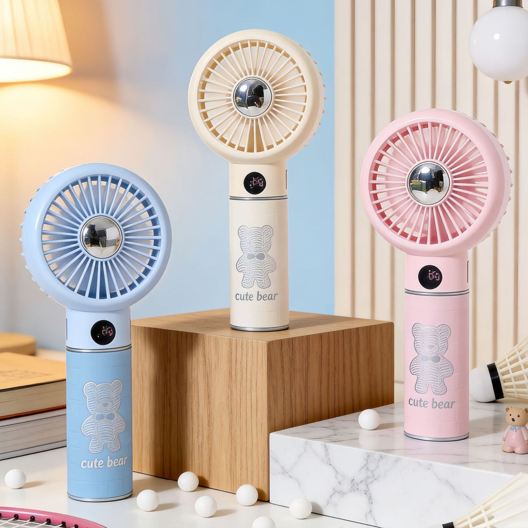 Women's Portable Mini Fan with Digital Display Kalsten