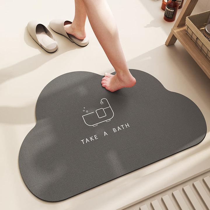 Soft Textured Cloud-Shaped Bath Mat Kalsten