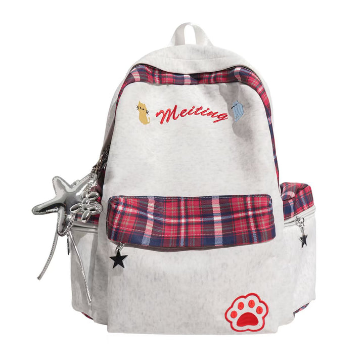 Embroidered Casual School Backpack Kalsten