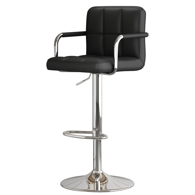 Modern Bar Stool With Functional Height Adjustment And Comfortable Pu Upholstery Kalsten
