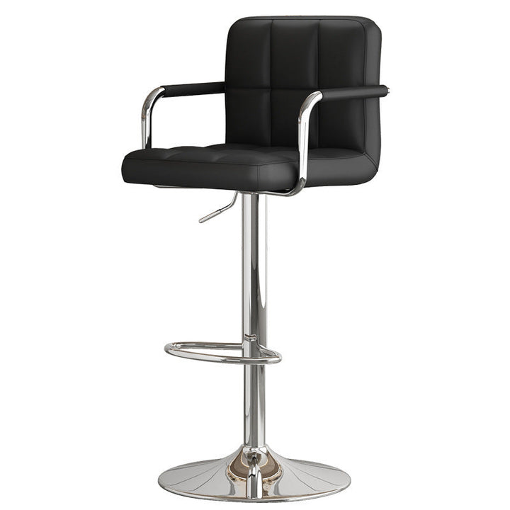 Modern Bar Stool With Functional Height Adjustment And Comfortable Pu Upholstery Kalsten