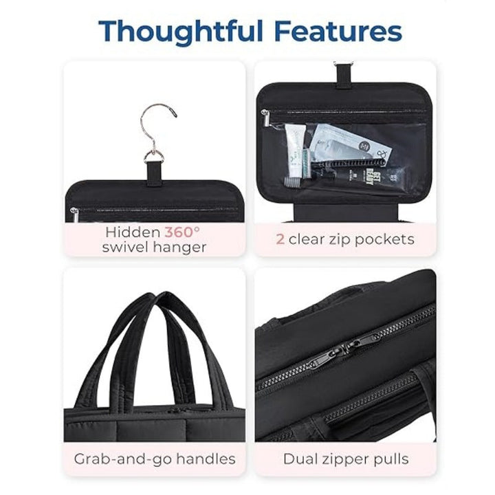 Jewelry Organizer Bag with Removable Hook and Transparent Compartment Division Kalsten