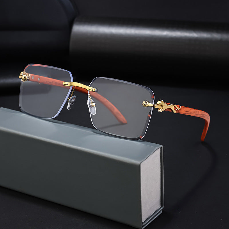 Women’s Fashion Square Sunglasses with Elegant Wooden Arms Kalsten