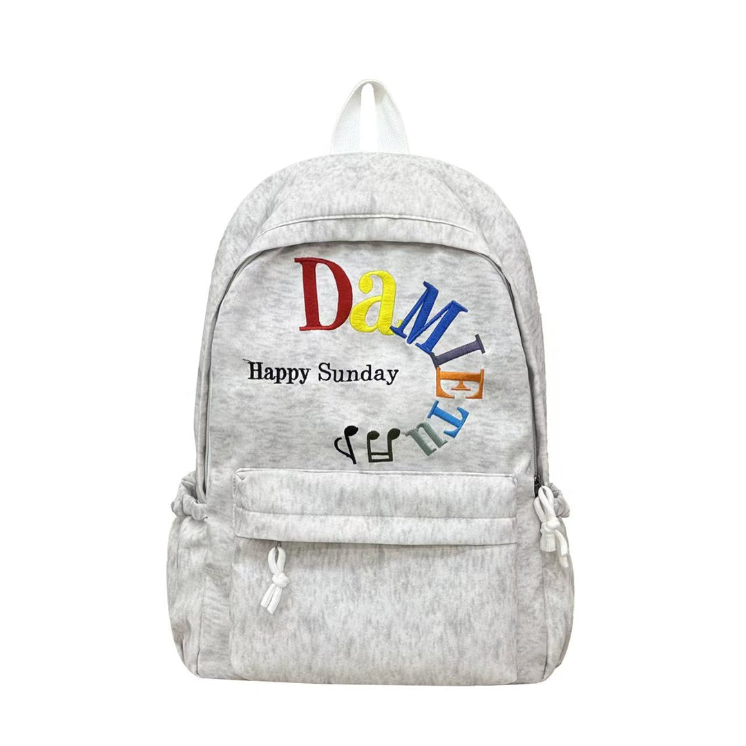 Colorful Embroidered Casual Backpack Kalsten