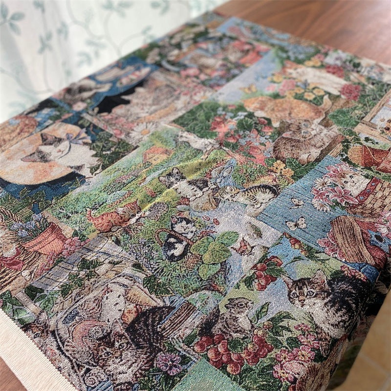 Birds and Leaves Decorative Table Runner