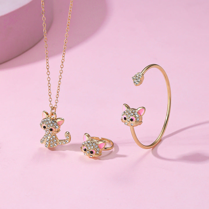 Playful Cat Jewelry Set Kalsten