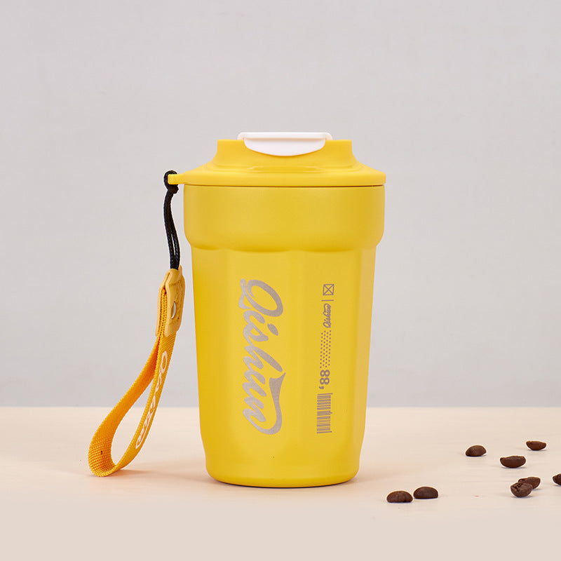 Ladies practical insulated drinking cup with carry strap Kalsten