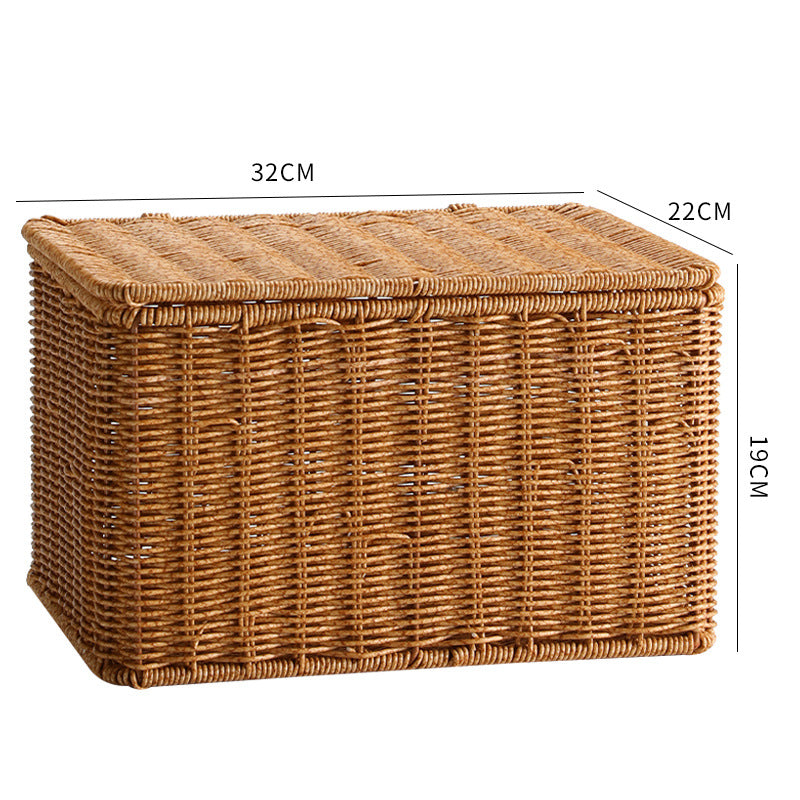 Handcrafted Rectangular Wicker Storage Box Kalsten
