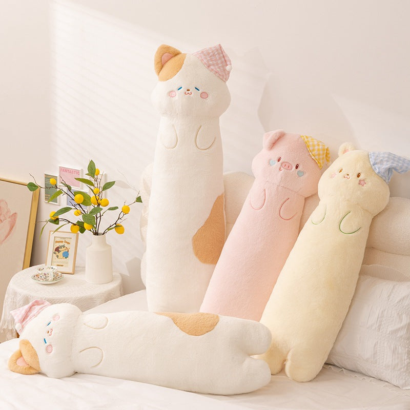 Plush neck roll with kitten motif Kalsten