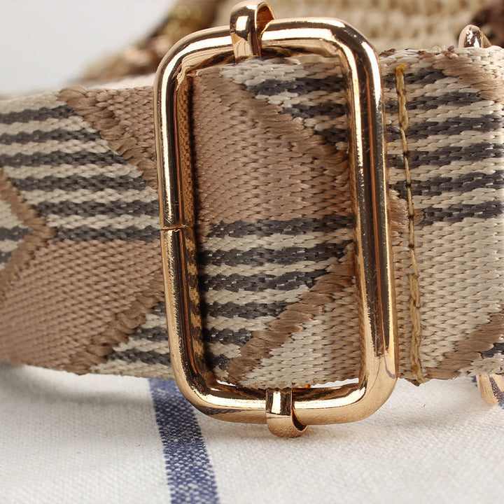 Braided Shoulder Bag with Modern Tassel and Adjustable Carrying Strap Kalsten