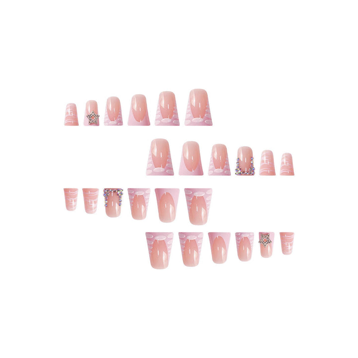 Artistic Rhinestone-Accented Press-On Nail Set Kalsten