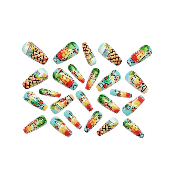 Artificial nails with fruity cocktail design Kalsten