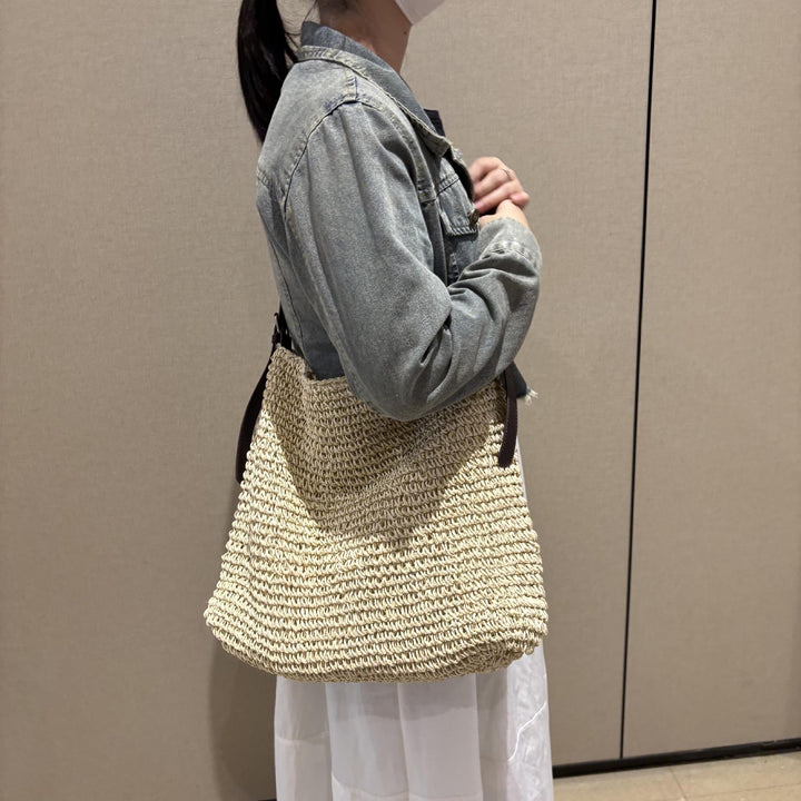 Handcrafted Coarse Mesh Shoulder Bag Kalsten