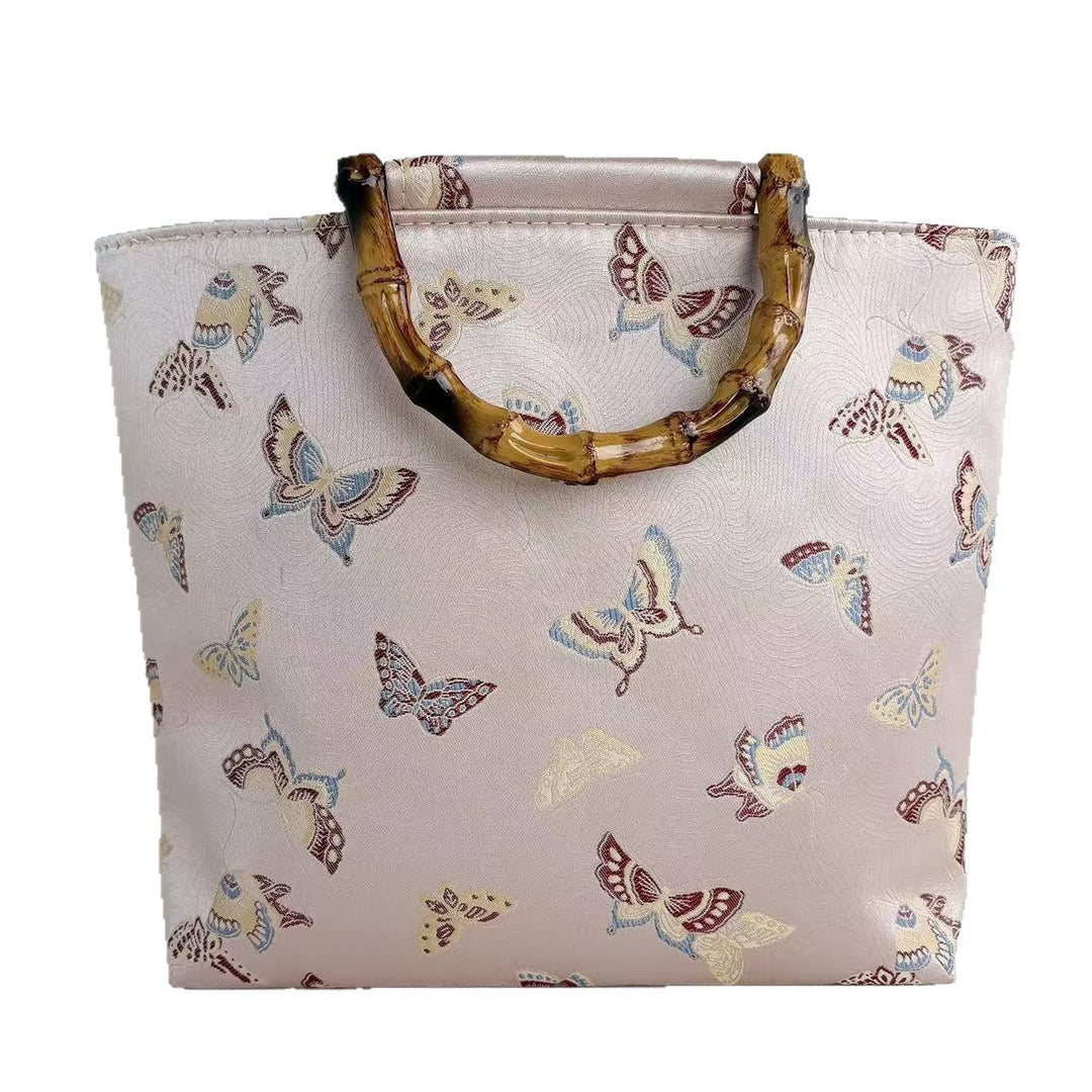 Handcrafted bag with bamboo handles Kalsten