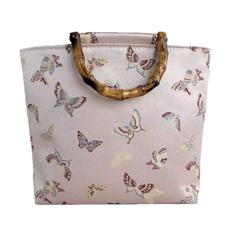 Handcrafted bag with bamboo handles Kalsten