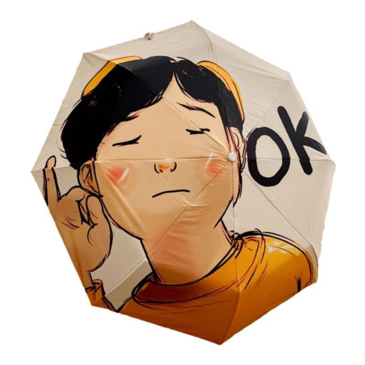 Women's Folding Umbrella with Creative Design and Practical Carrying Bag Kalsten