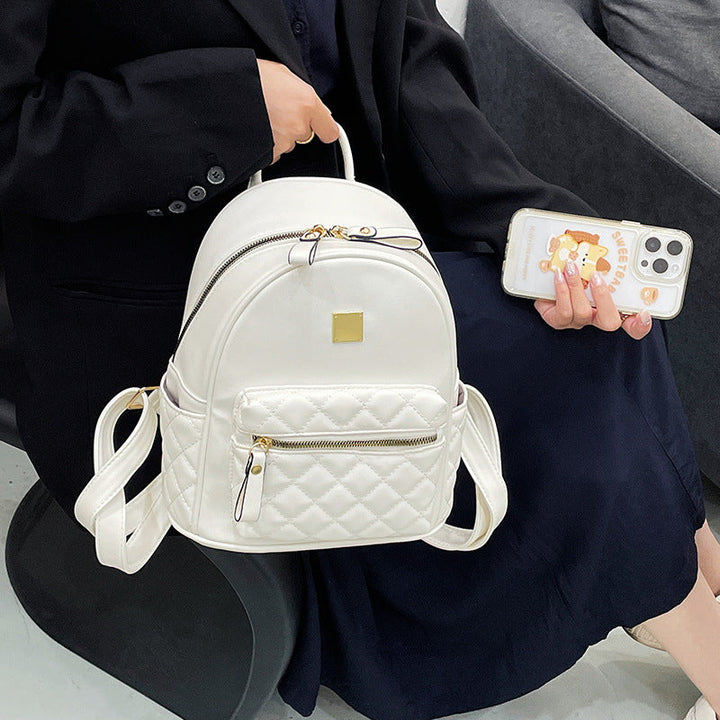 Quilted Leather Mini Backpack Kalsten