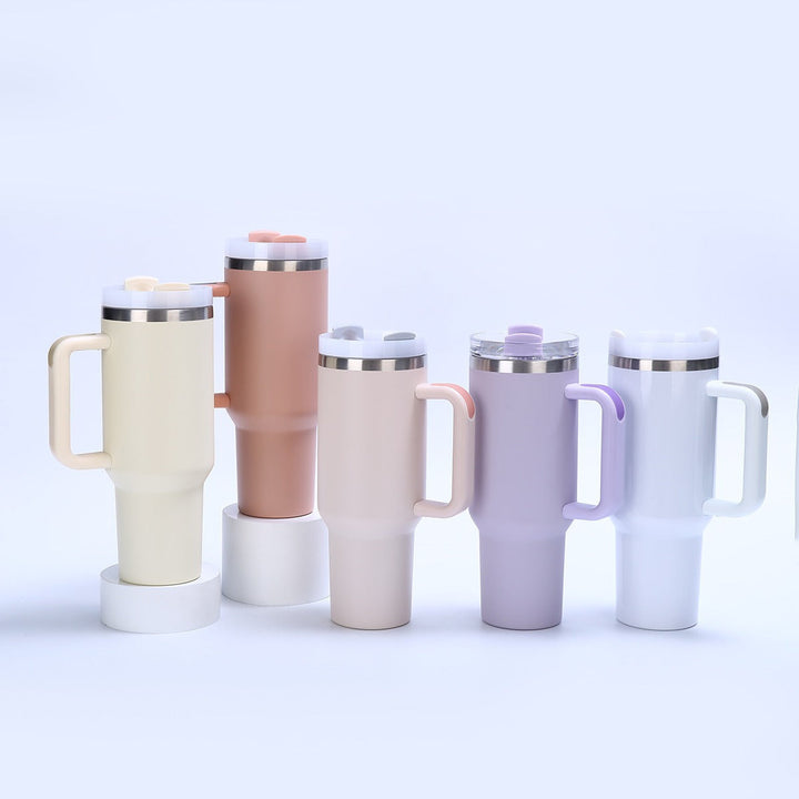 Ladies Insulated Mug with practical handling and integrated straw Kalsten