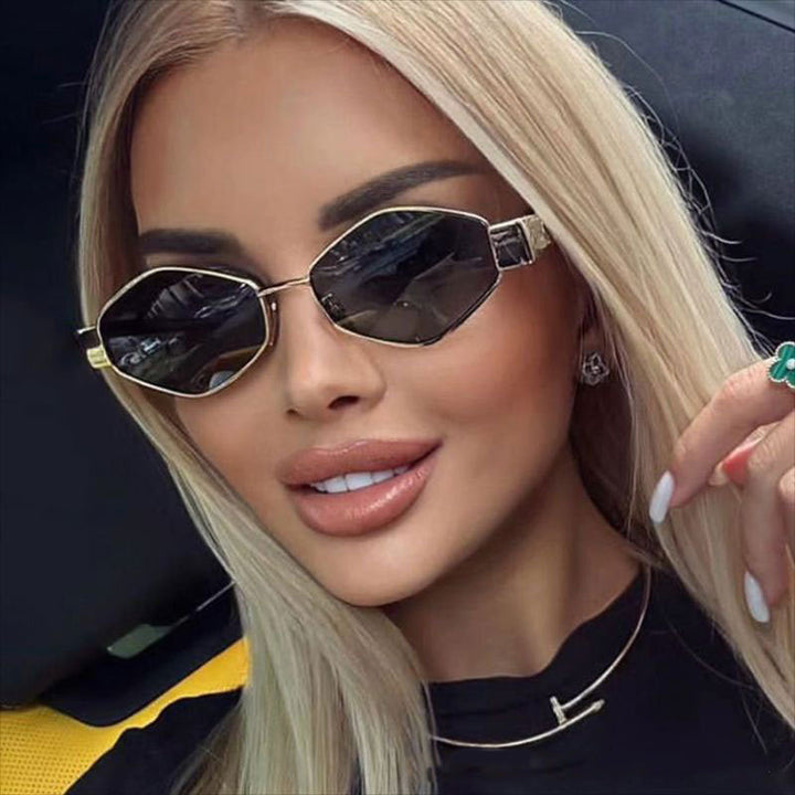 Women's modern geometric sunglasses with high-quality metal frame Kalsten