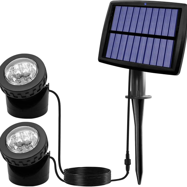 Adjustable Outdoor Solar Landscape Spotlights With External Photovoltaic Panel And Adjustable Ground Spike Kalsten