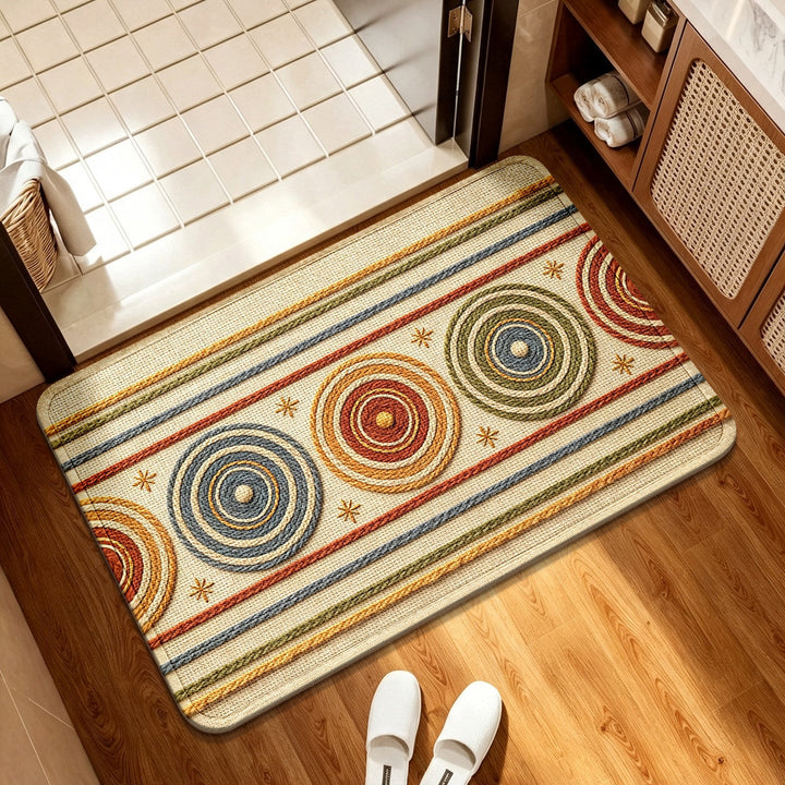 Geometric Patterned Soft Bath Mat