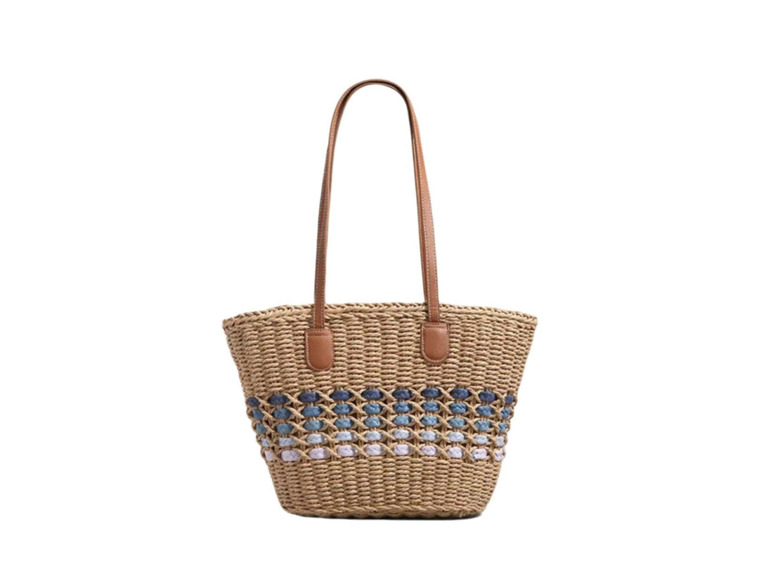 Braided handbag with elegant leather trim Kalsten